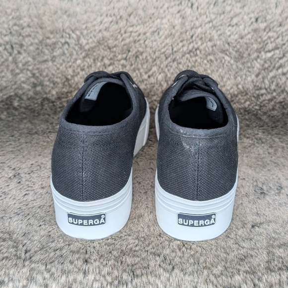 Superga 2740 Platform Sneakers Black Women's 7.5 - Picture 7 of 12
